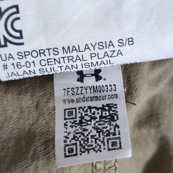 Under Armour Golf pants men's size 40X30 beige colour active wear loose fit - Picture 8 of 15